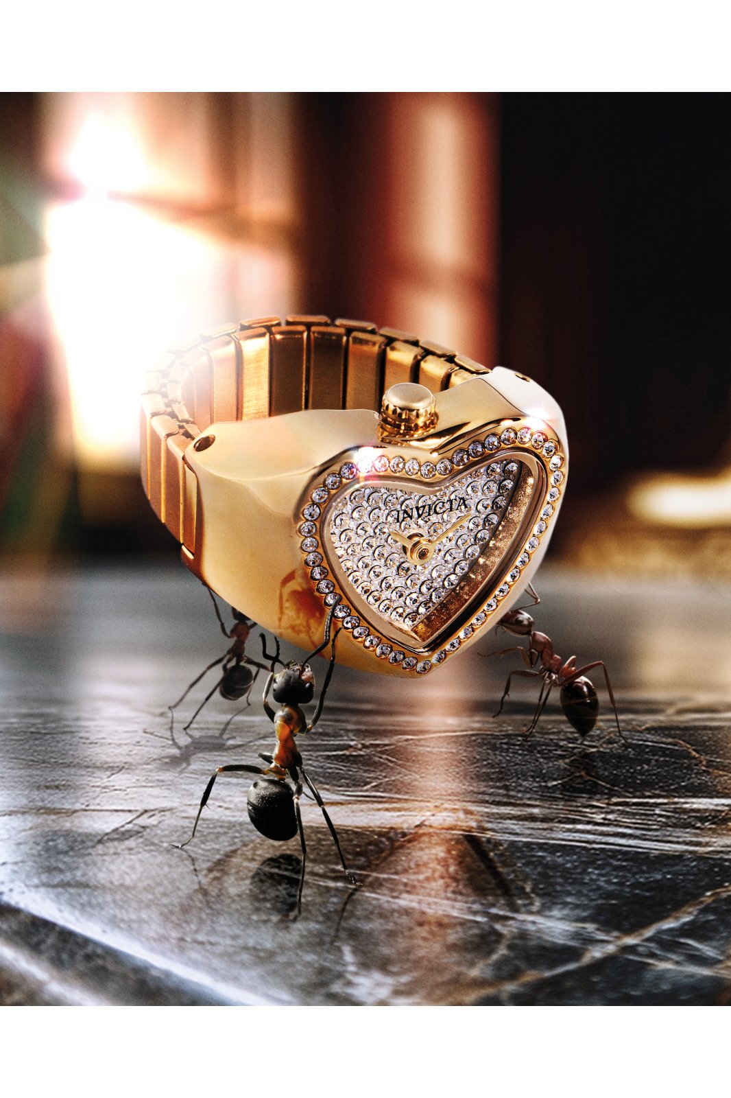 Invicta Gold Finger Ring Watch For - Ladies 49577