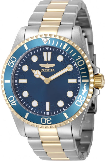 Invicta Pro Diver Quartz Caliber PC20S Movement Blue Dial Analog Watch For - Gents 49696