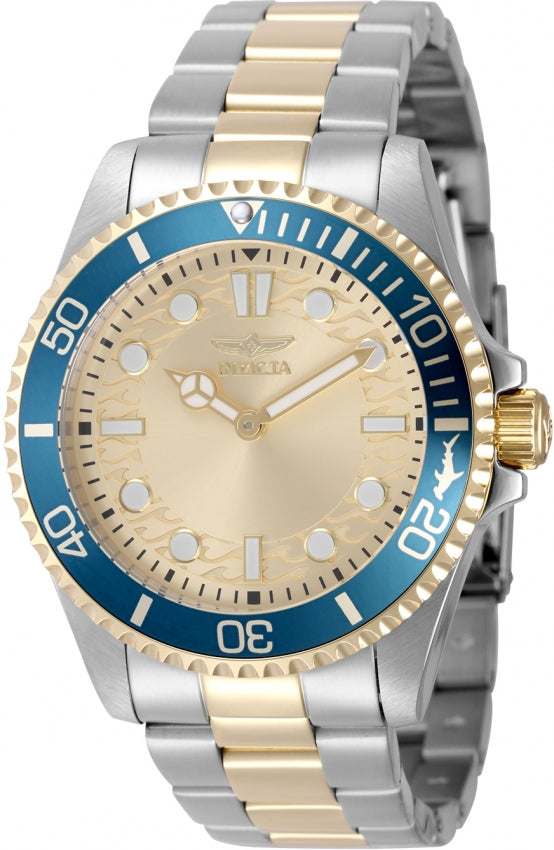 Invicta Pro Diver Quartz Caliber PC20S Movement Gold Dial Analog Watch For - Gents 49697