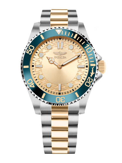 Invicta Pro Diver Quartz Caliber PC20S Movement Gold Dial Analog Watch For - Gents 49697