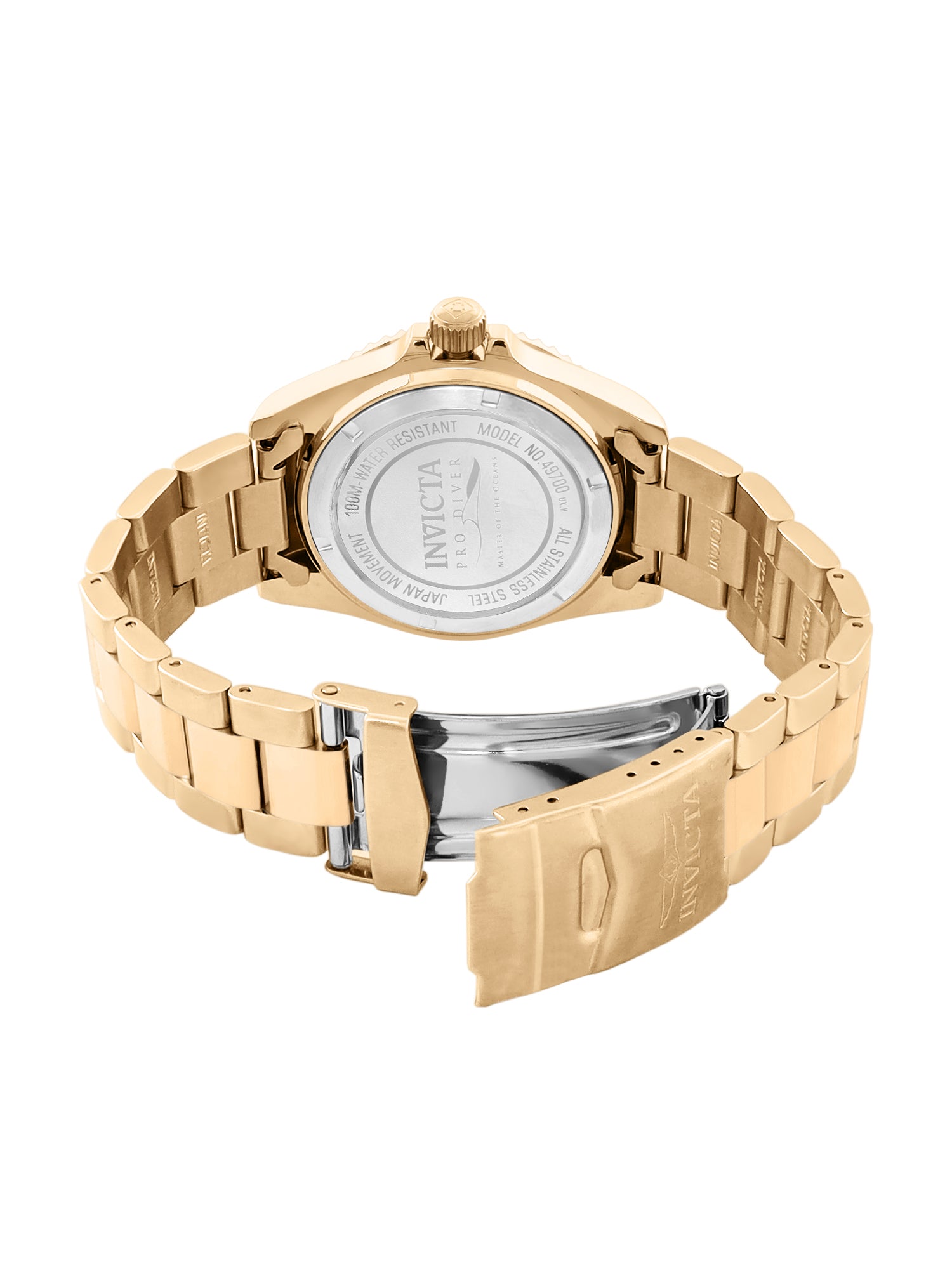 Invicta Pro Diver Quartz Caliber PC20S Movement Gold Dial Analog Watch For - Gents 49700