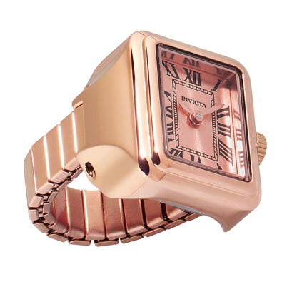 INVICTA Mini Ring Watch Quartz Movement Rose Gold Analog  Dial Watch For Ladies- 49896