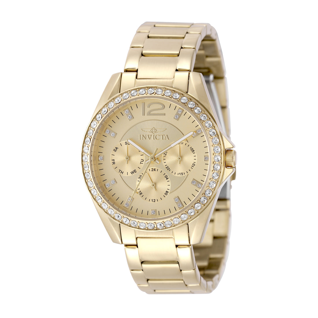 INVICTA Angel Quartz Movement Gold Analog  Dial Watch For Ladies- 50109