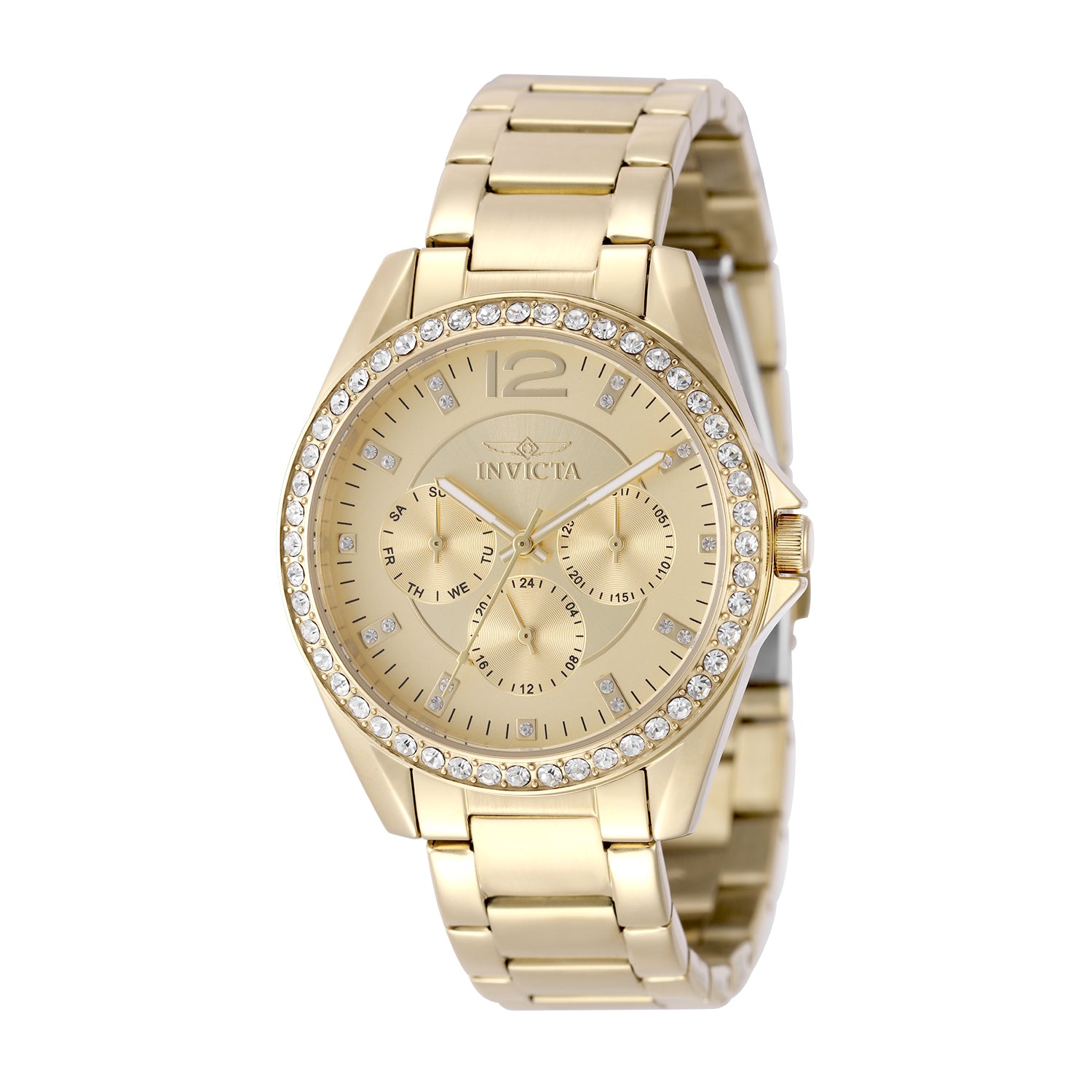 INVICTA Angel Quartz Movement Gold Analog  Dial Watch For Ladies- 50109