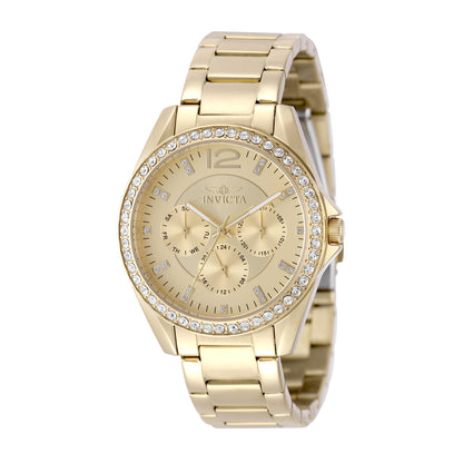 INVICTA Angel Quartz Movement Gold Analog  Dial Watch For Ladies- 50109