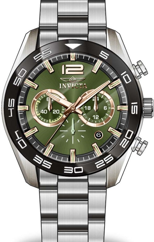 Invicta Speedway Quartz Caliber VD53C Movement Green Dial Analog Watch For - Gents 50179