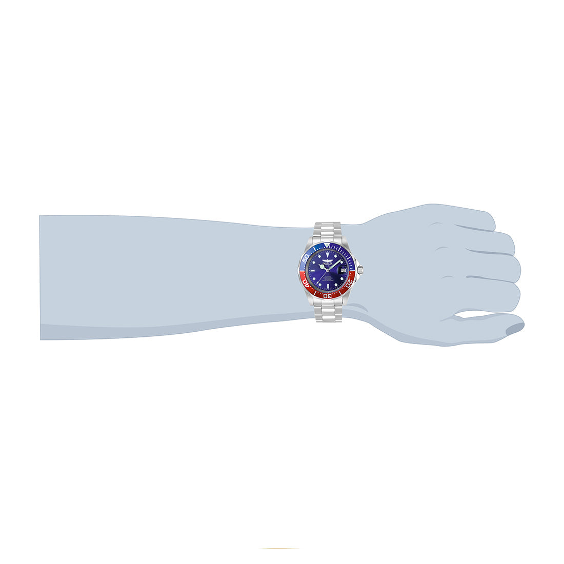 Invicta MenS Silver Stainless Steel Analogue Watch - 5053