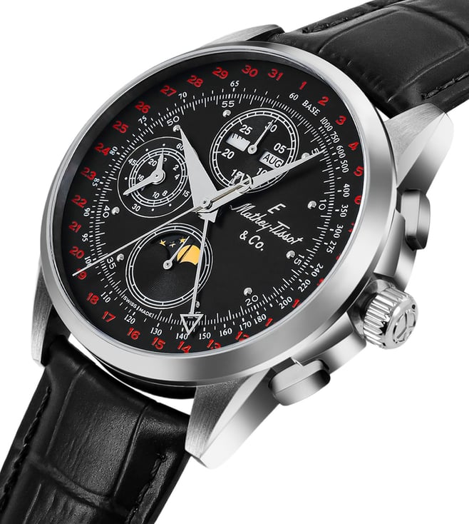 Mathey-Tissot Swiss Made Heritage Automatic Black Dial Analog Watch for Gents - H711CHTLAN