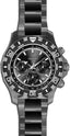 Invicta Stainless Steel Python Analog Black Dial, Band Color Gray Men's Watch-6412