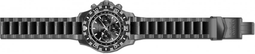 Invicta Stainless Steel Python Analog Black Dial, Band Color Gray Mens Watch-6412