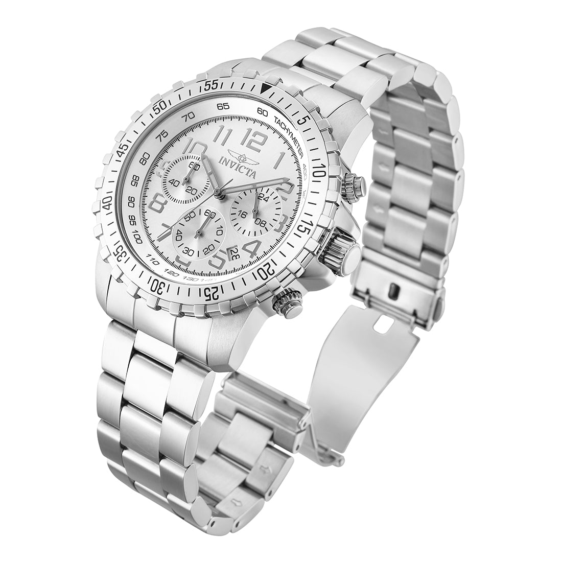 Invicta Specialty MenS Wrist Watch Stainless Steel Quartz Silver Dial - 6620