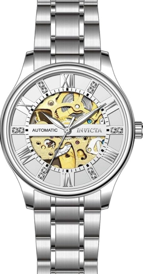 INVICTA Objet D Art Automatic Movement Silver Analog  Dial Watch For Gents- 69117