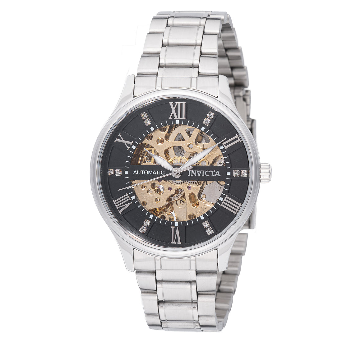 INVICTA Objet D Art Automatic Movement Black Analog  Dial Watch For Gents- 69118