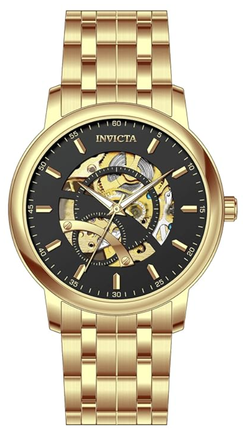 INVICTA Objet D Art Automatic Movement Black Analog  Dial Watch For Gents- 69121