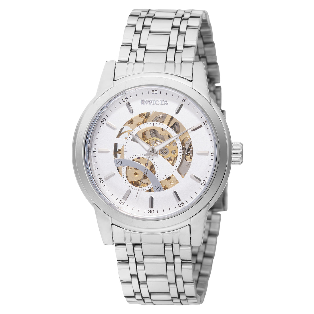 INVICTA Objet D Art Automatic Movement Silver Analog  Dial Watch For Gents- 69122
