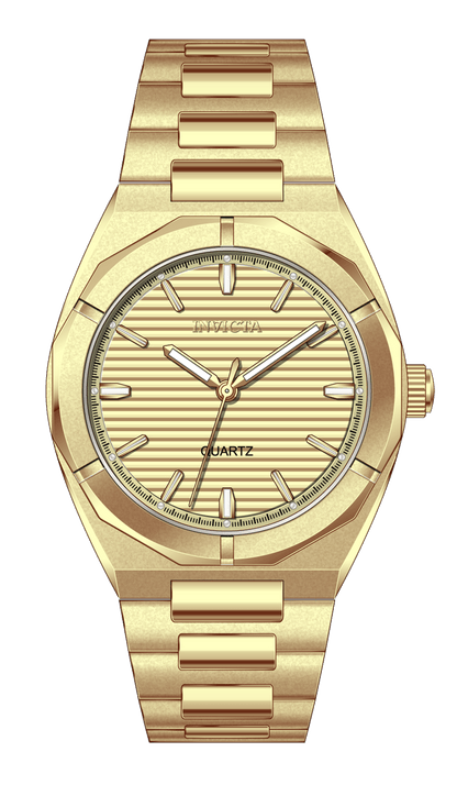INVICTA Celestial Quartz Movement Gold Analog  Dial Watch For Gents- 69207