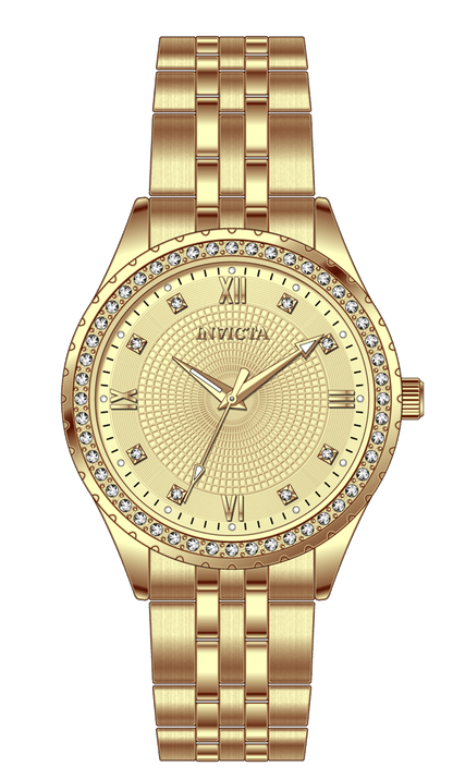 INVICTA Specialty Quartz Movement Gold Analog  Dial Watch For Ladies- 69218
