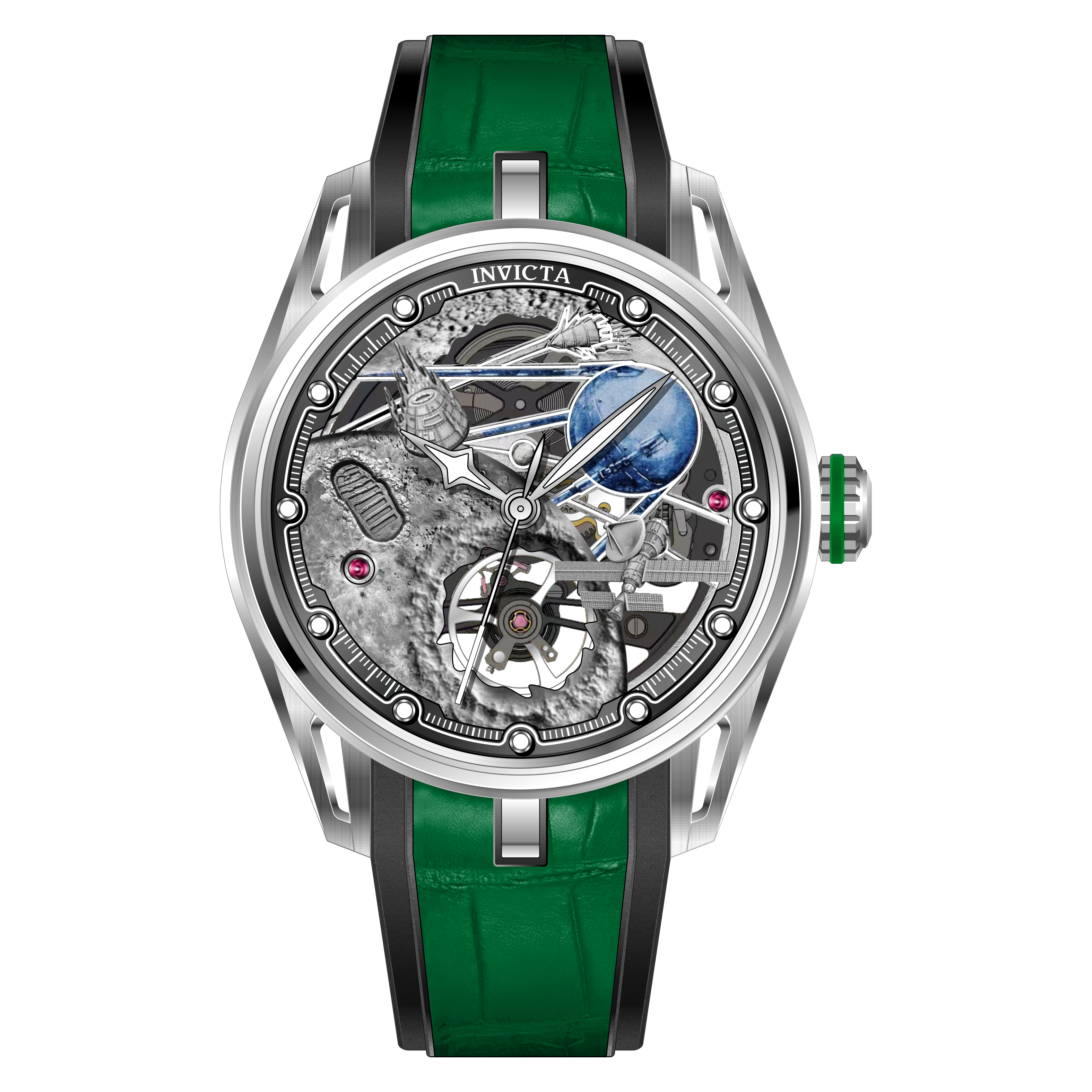 INVICTA Celestial Mechanical Movement Steel Analog  Dial Watch For Gents- 69528