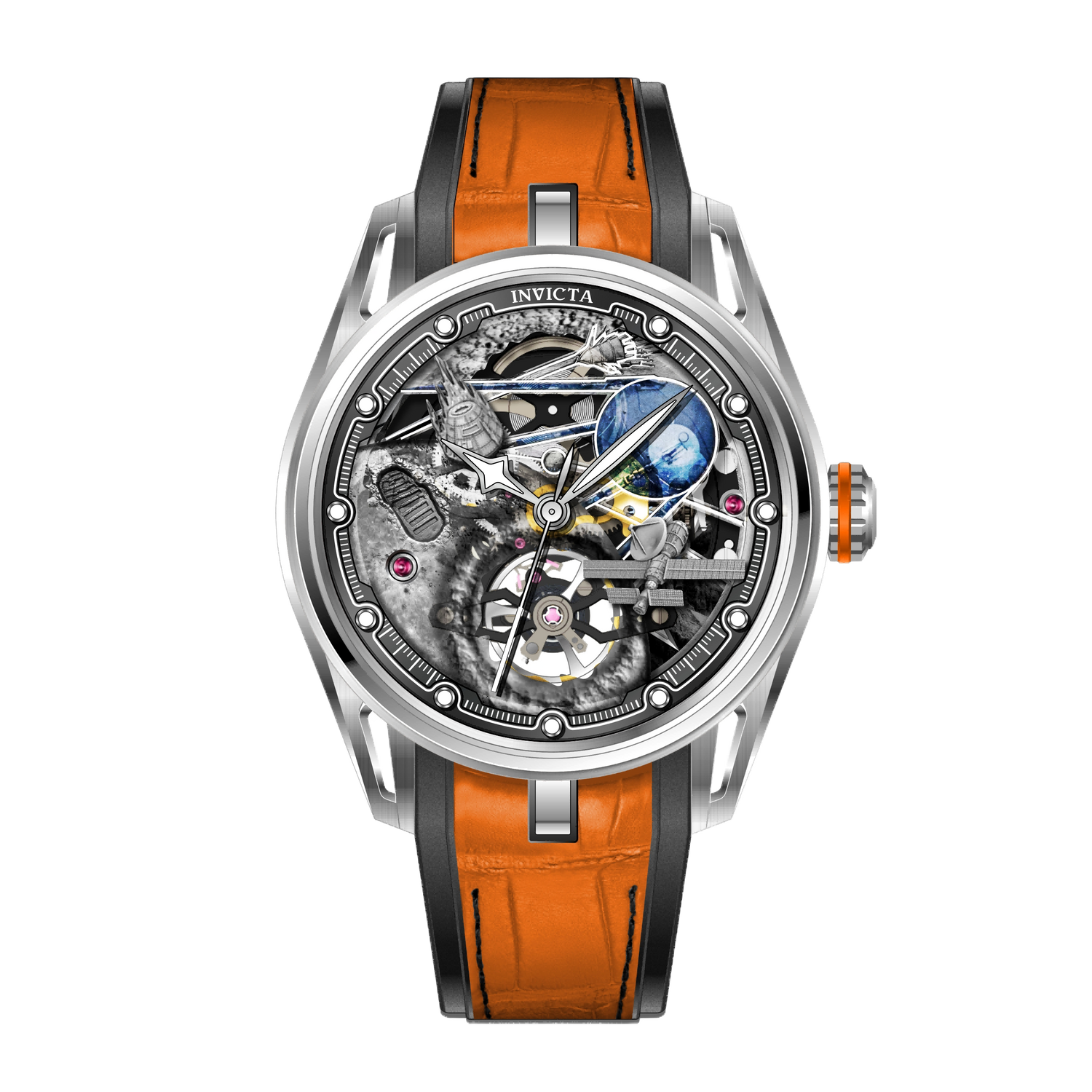 INVICTA Celestial Mechanical Movement Steel Analog  Dial Watch For Gents- 69529