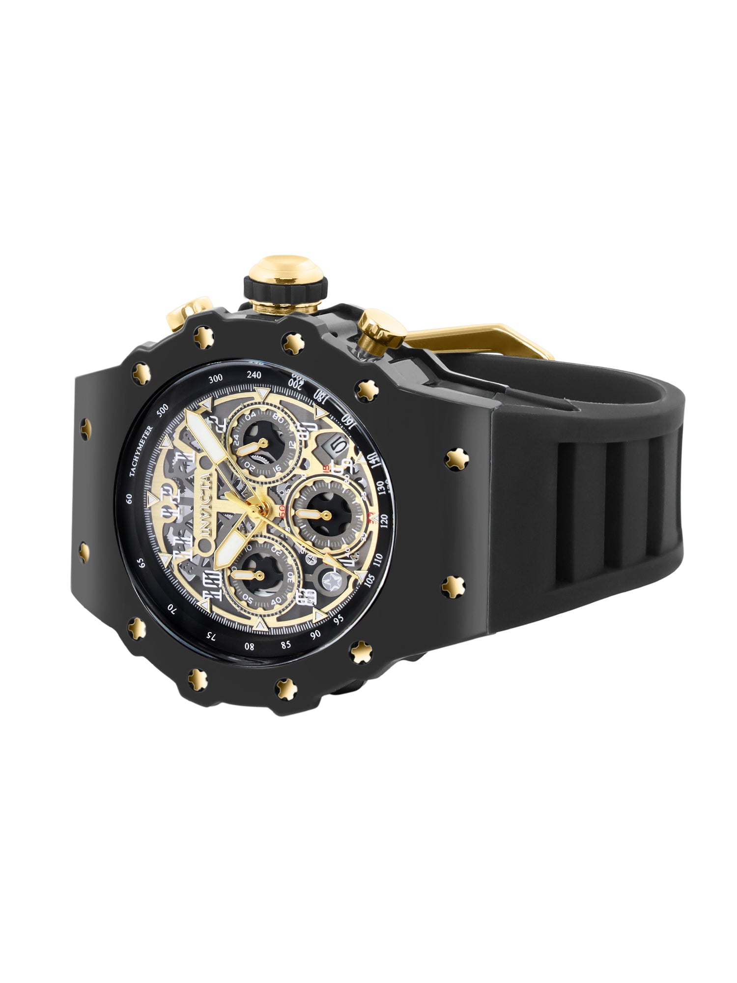 Invicta Racing Quartz Gold Dial Analog Watch For Gents - 69650