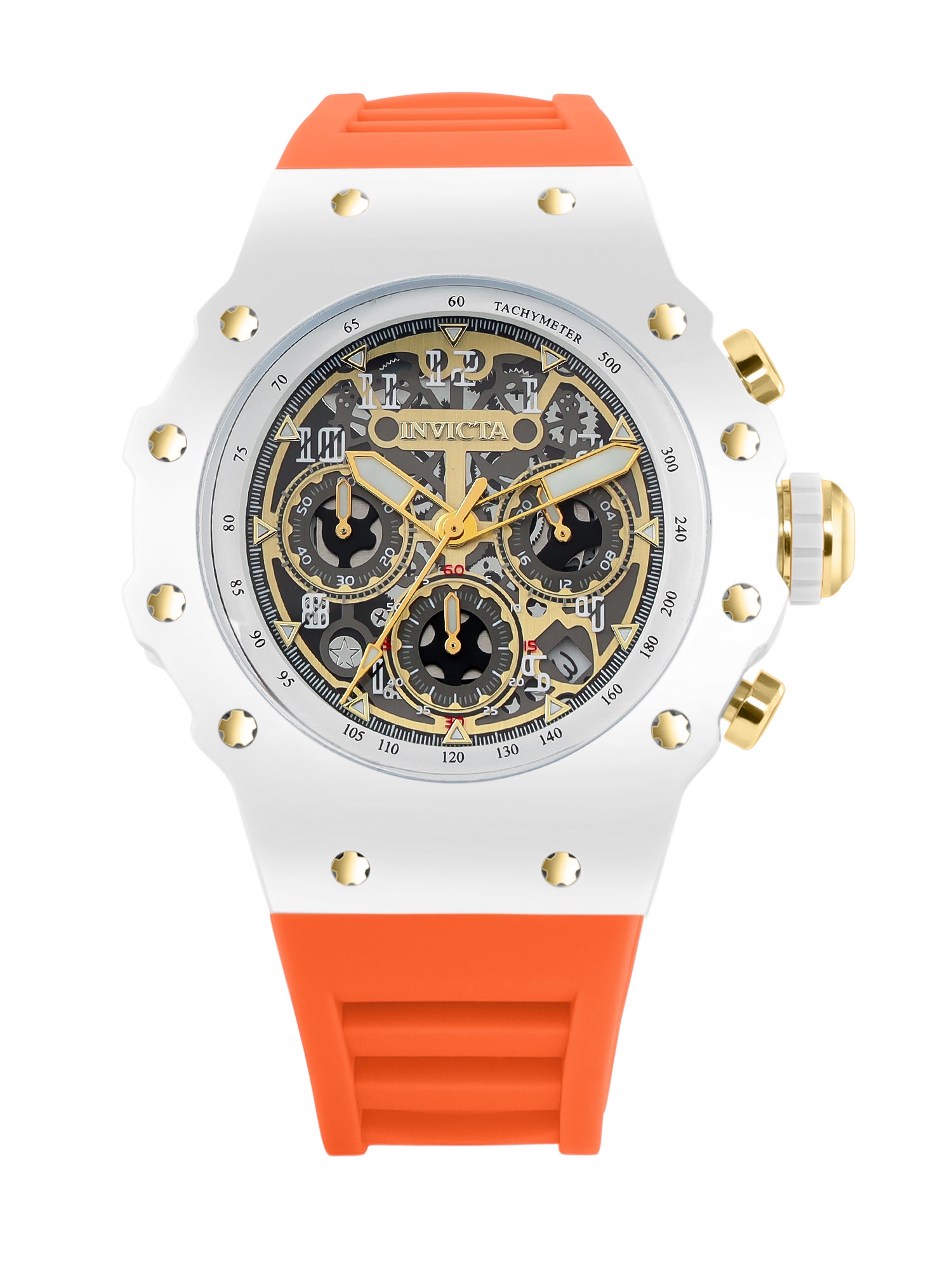 Invicta Racing Quartz Gold Dial Analog Watch For Gents - 69651