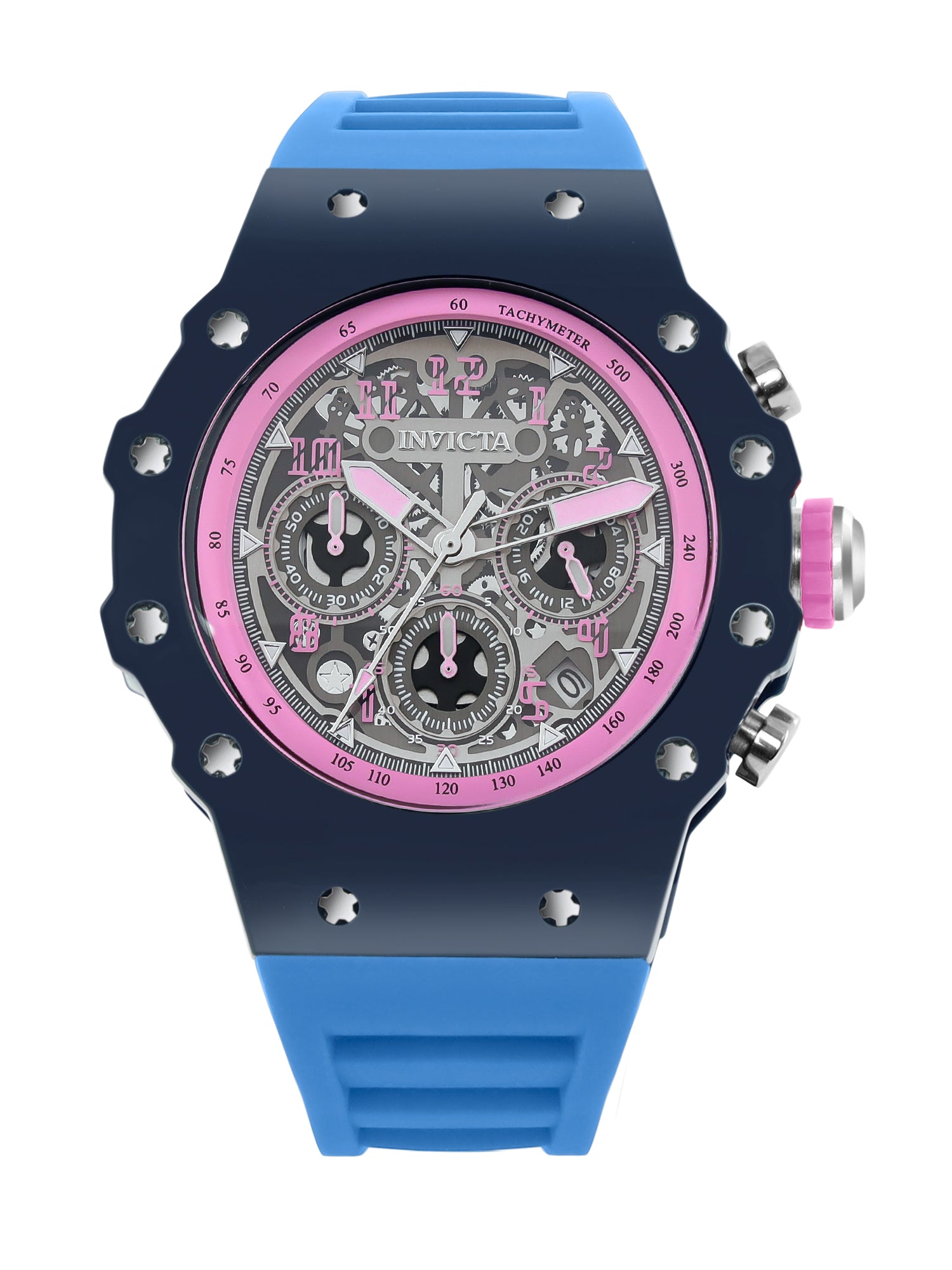 Invicta Racing Quartz Silver Dial Analog Watch For Gents - 69656