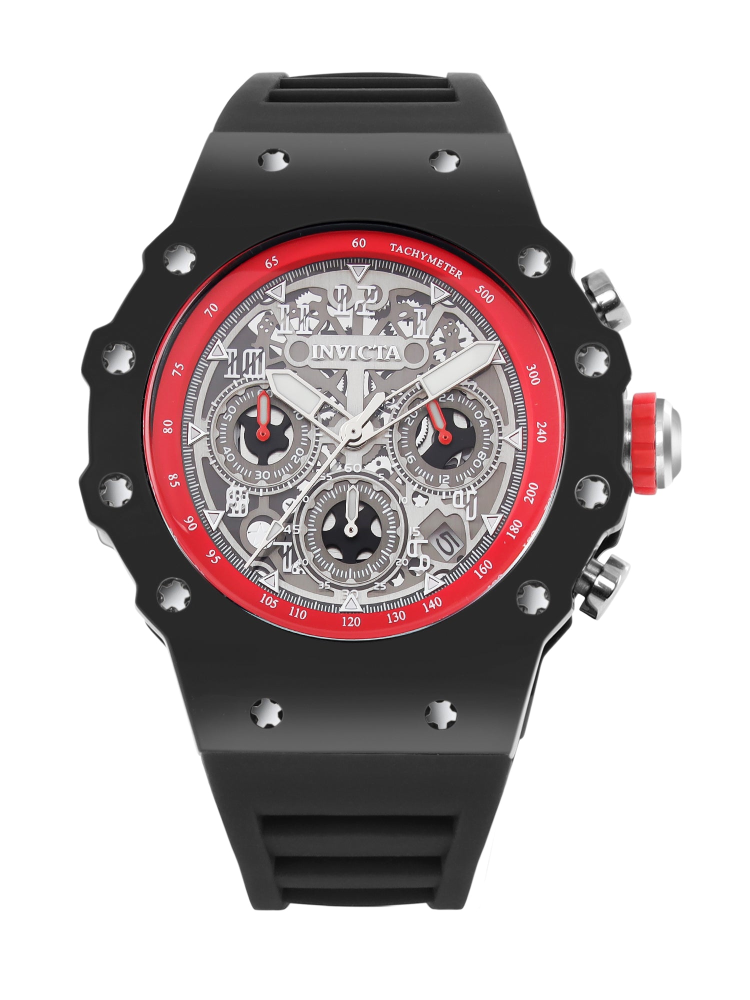 Invicta Racing Quartz Silver Dial Analog Watch For Gents - 69658