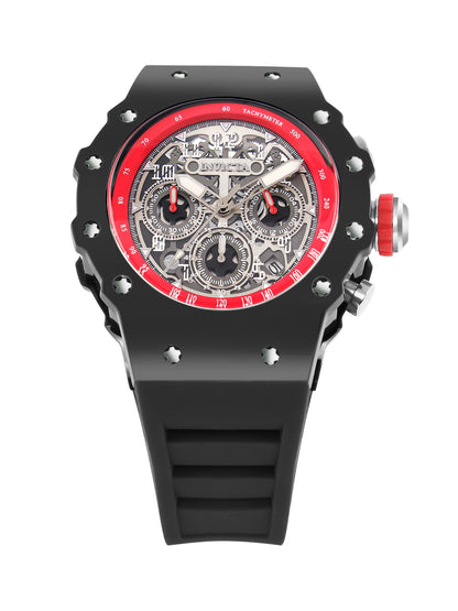Invicta Racing Quartz Silver Dial Analog Watch For Gents - 69658