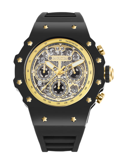Invicta Racing Quartz Gold Dial Analog Watch For Gents - 69662