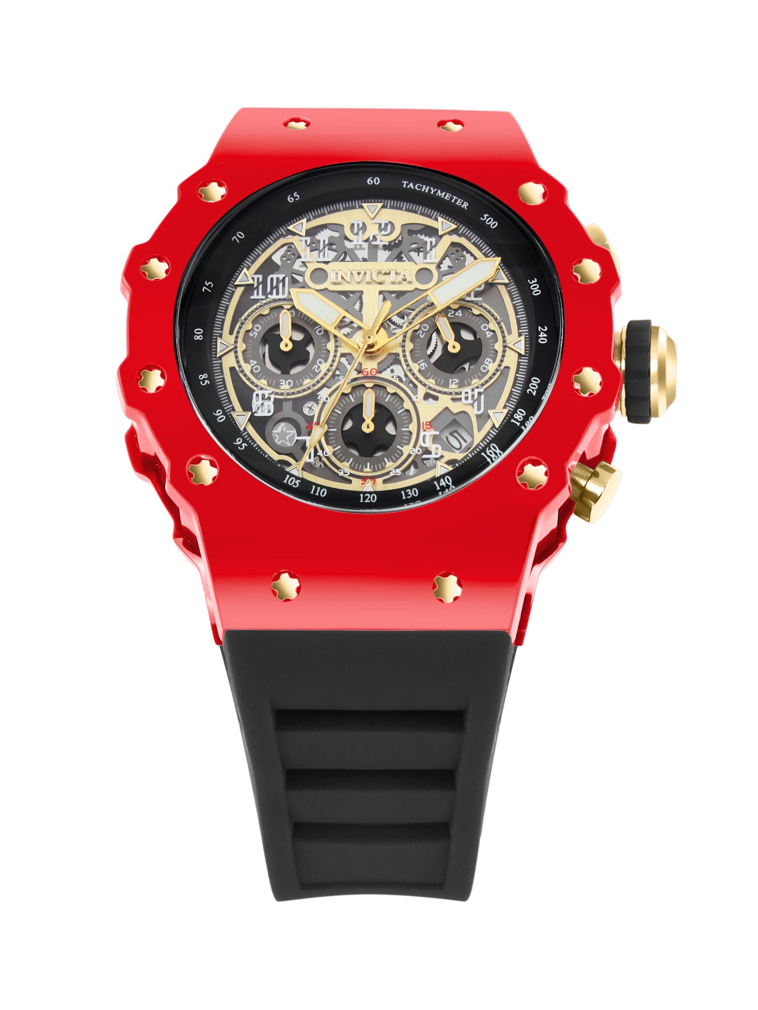 Invicta Racing Quartz Gold Dial Analog Watch For Gents - 69685