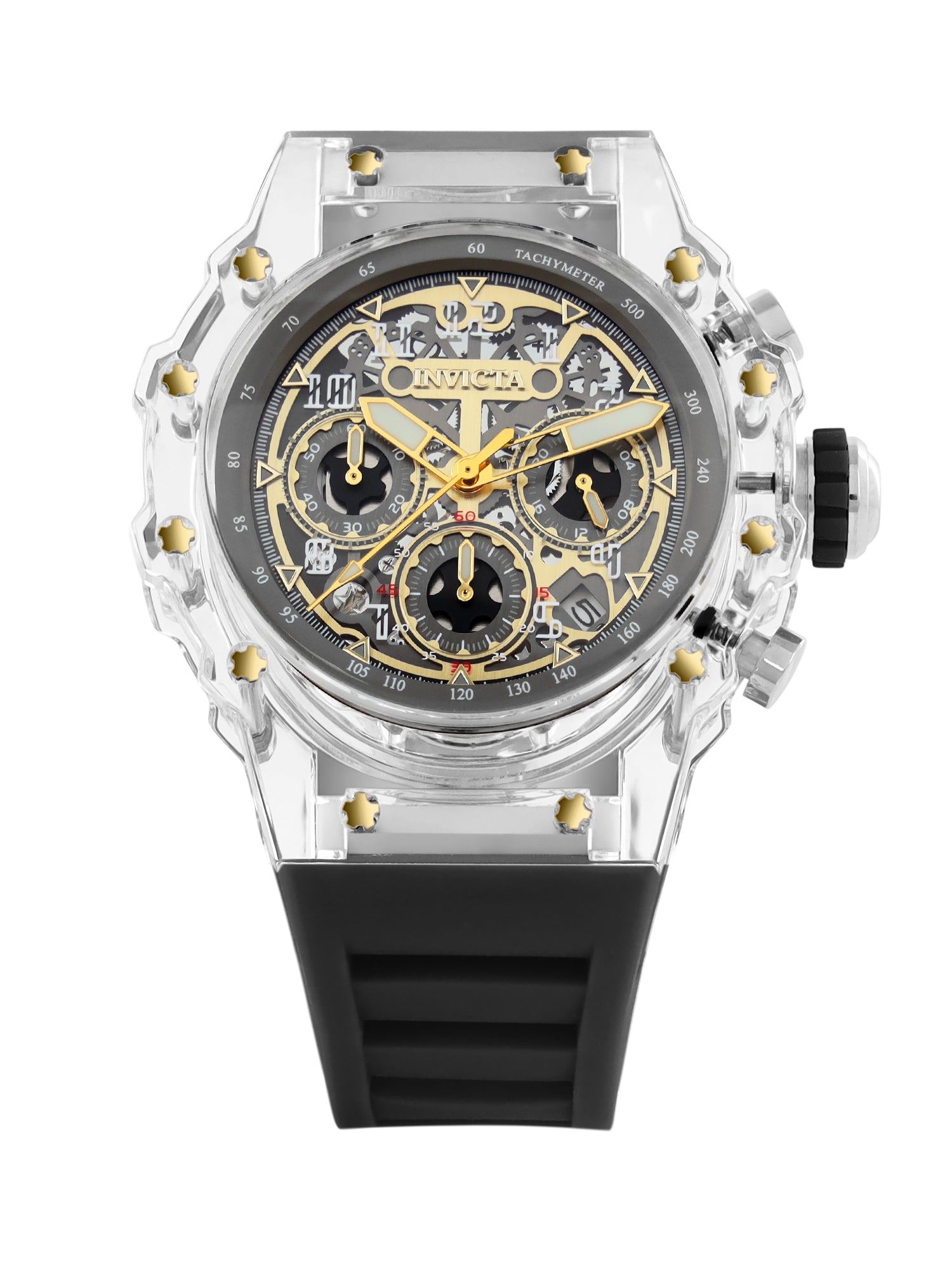 Invicta Racing Quartz Gold Dial Analog Watch For Gents - 69690
