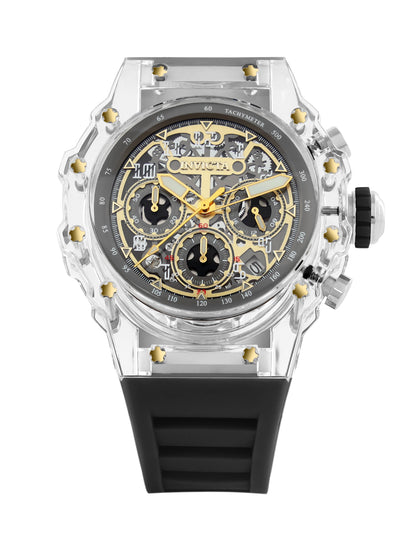 Invicta Racing Quartz Gold Dial Analog Watch For Gents - 69690