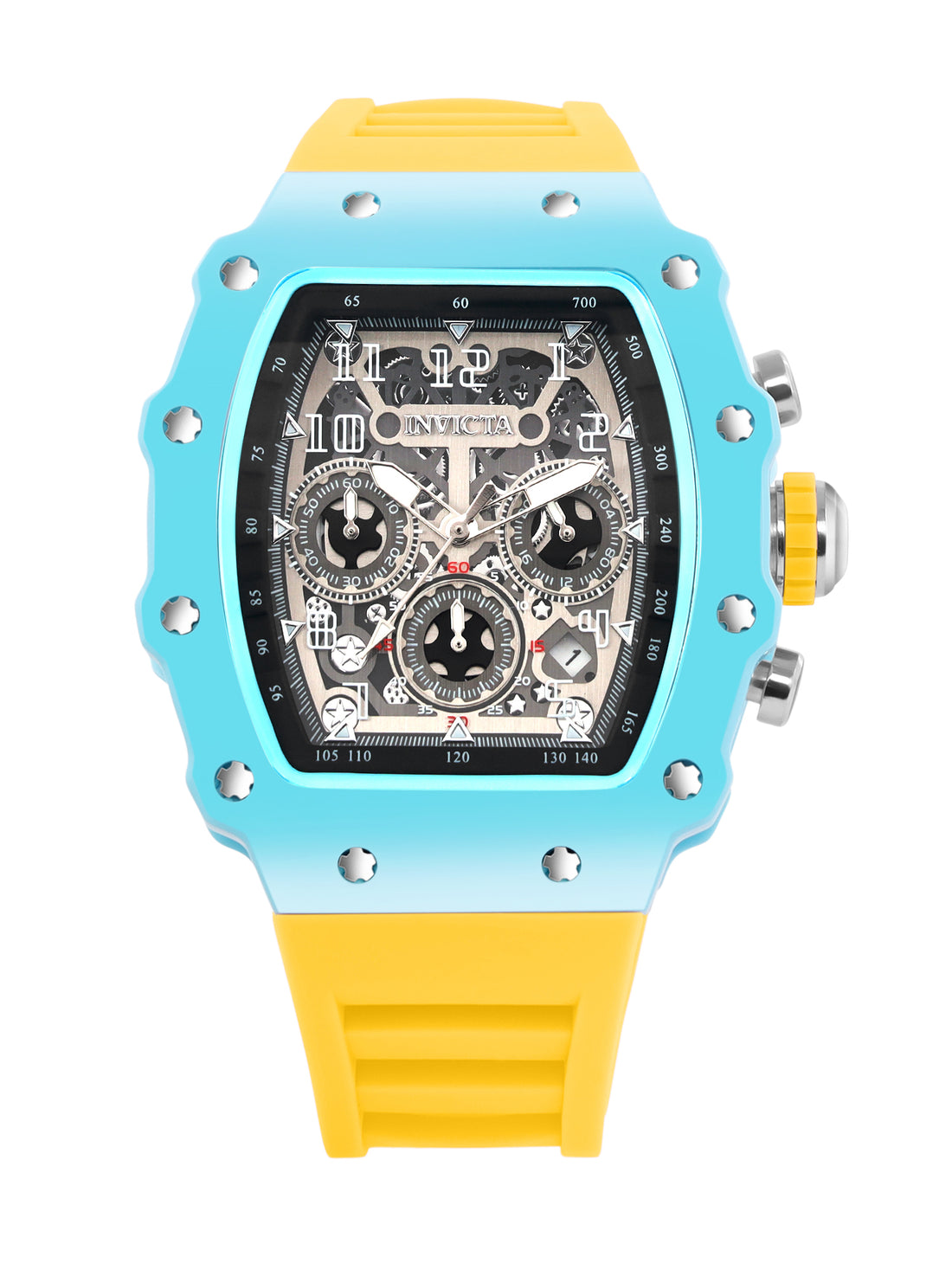 Invicta Racing Quartz Silver Dial Analog Watch For Gents - 69694