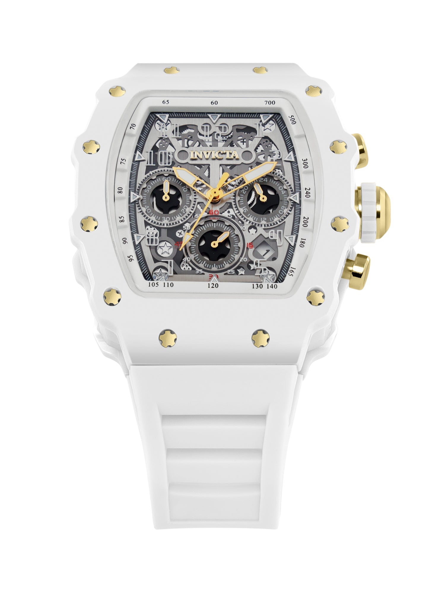 Invicta Racing Quartz Silver Dial Analog Watch For Gents - 69700