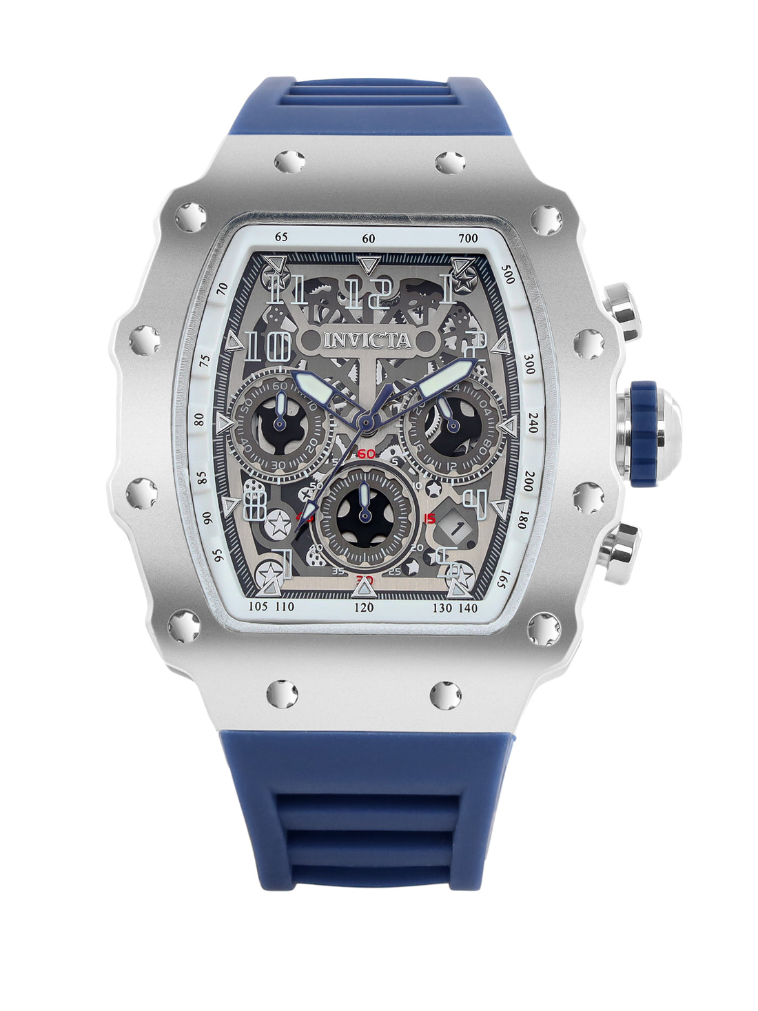 Invicta Racing Quartz Silver Dial Analog Watch For Gents - 69703