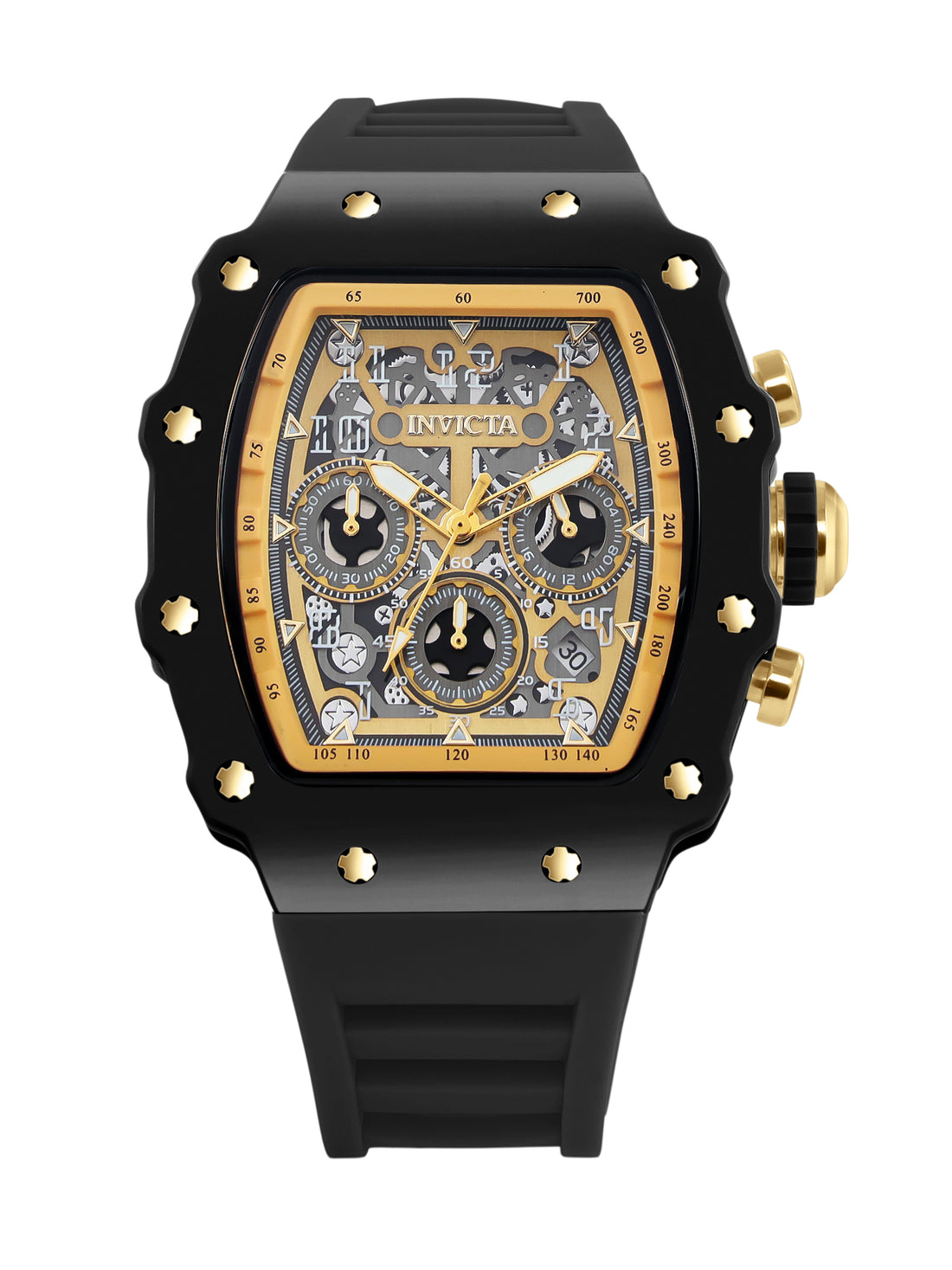 Invicta Racing Quartz Gold Dial Analog Watch For Gents - 69728