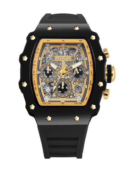 Invicta Racing Quartz Gold Dial Analog Watch For Gents - 69728