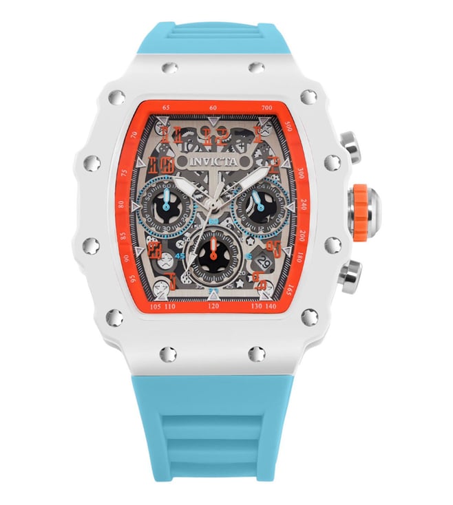 Invicta Racing Quartz Silver Dial Analog Watch For Gents - 69731