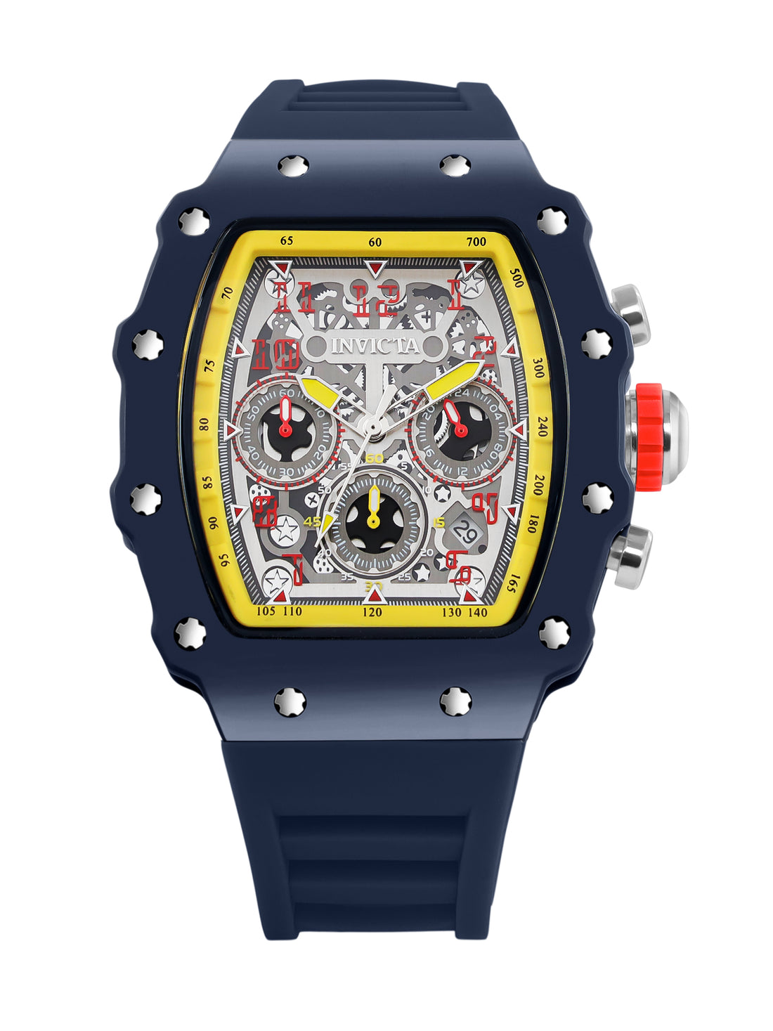 Invicta Racing Quartz Silver Dial Analog Watch For Gents - 69739
