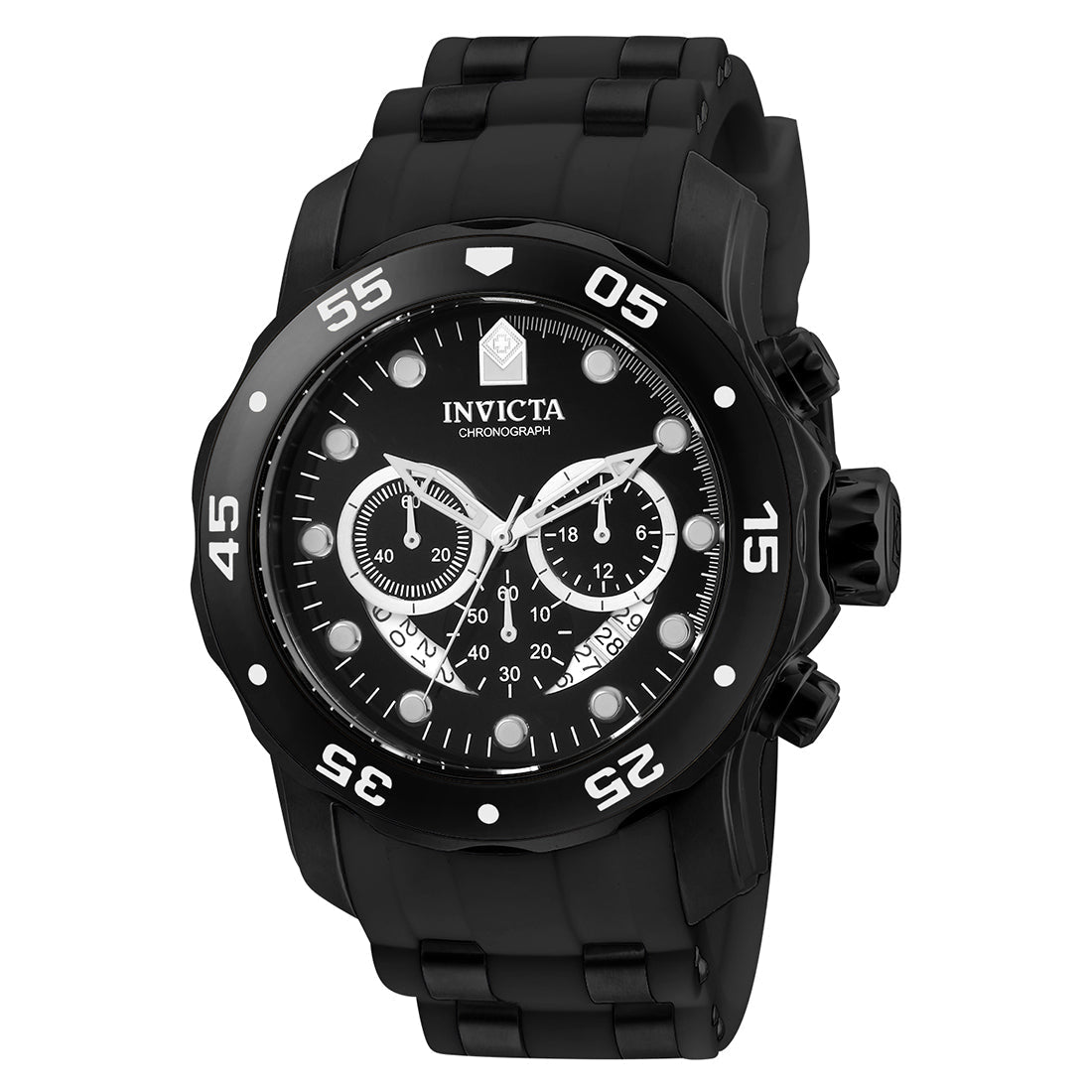 Invicta Pro Diver - Scuba MenS Wrist Watch Stainless Steel Quartz Black Dial - 6986