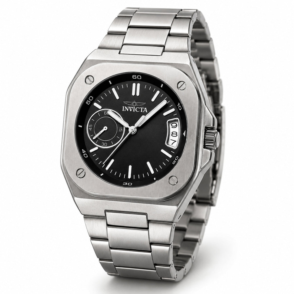 Invicta Cuadro Quartz Black Dial Analogue Watch for Men - 70659