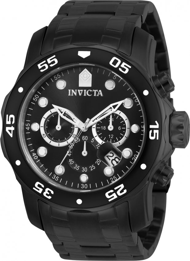 Invicta Stainless Steel Analog Black Dial Men&