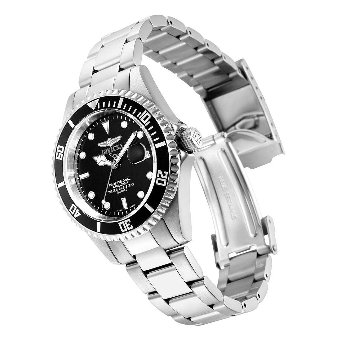 Invicta MenS 8932Ob Pro Diver Analog Quartz Silver Stainless Steel Watch