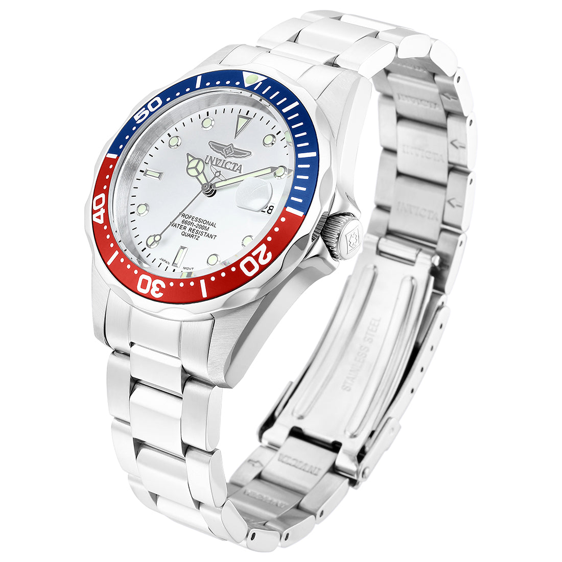 Invicta Pro Diver Analog Silver Dial UnisexS Watch-8933