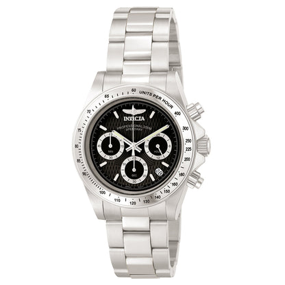 Invicta Speedway Unisex Wrist Watch Stainless Steel Quartz Black Dial - 9223