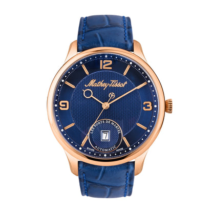 Mathey-Tissot Swiss Made Edmond Automatic 42 MM Blue Dial Mens Watch -  AC1886PBU
