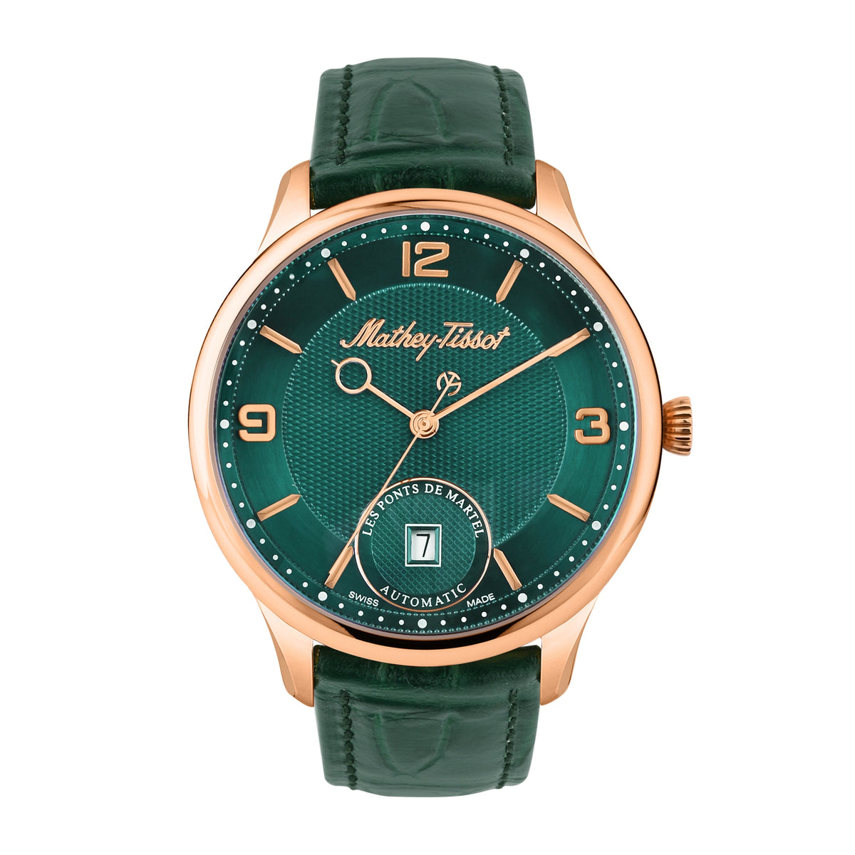 Mathey-Tissot Swiss Made Edmond 3D Automatic Green Dial  Gents Watch - AC1886PVE