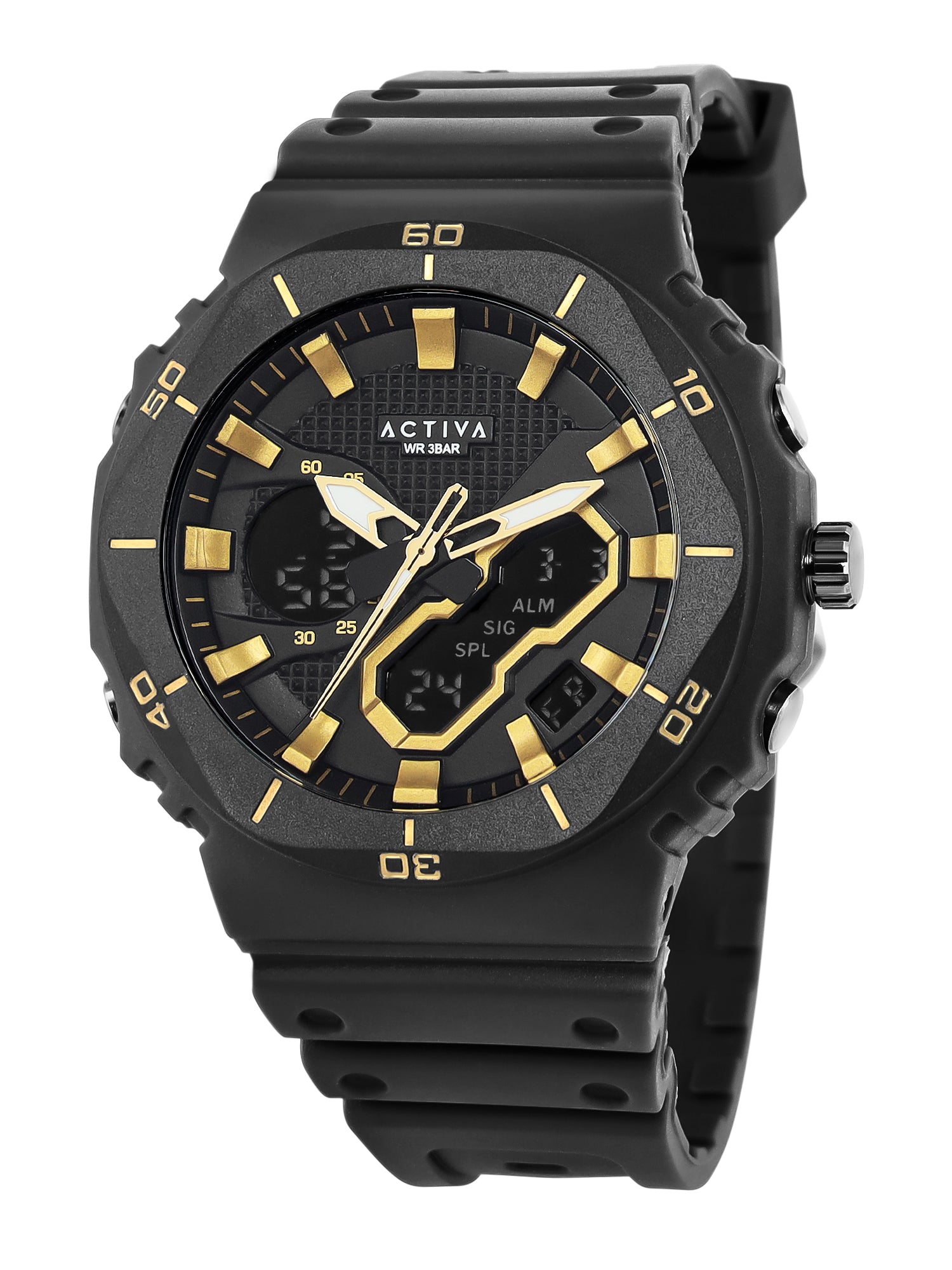 Invicta By Activa Digital Essentials Black Dial Digital Watch For Gents -  ACW8120-003