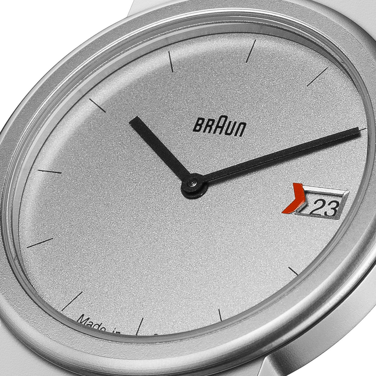 Braun Quartz Classic Watch with Black Dial and Black Leather Strap - AW50
