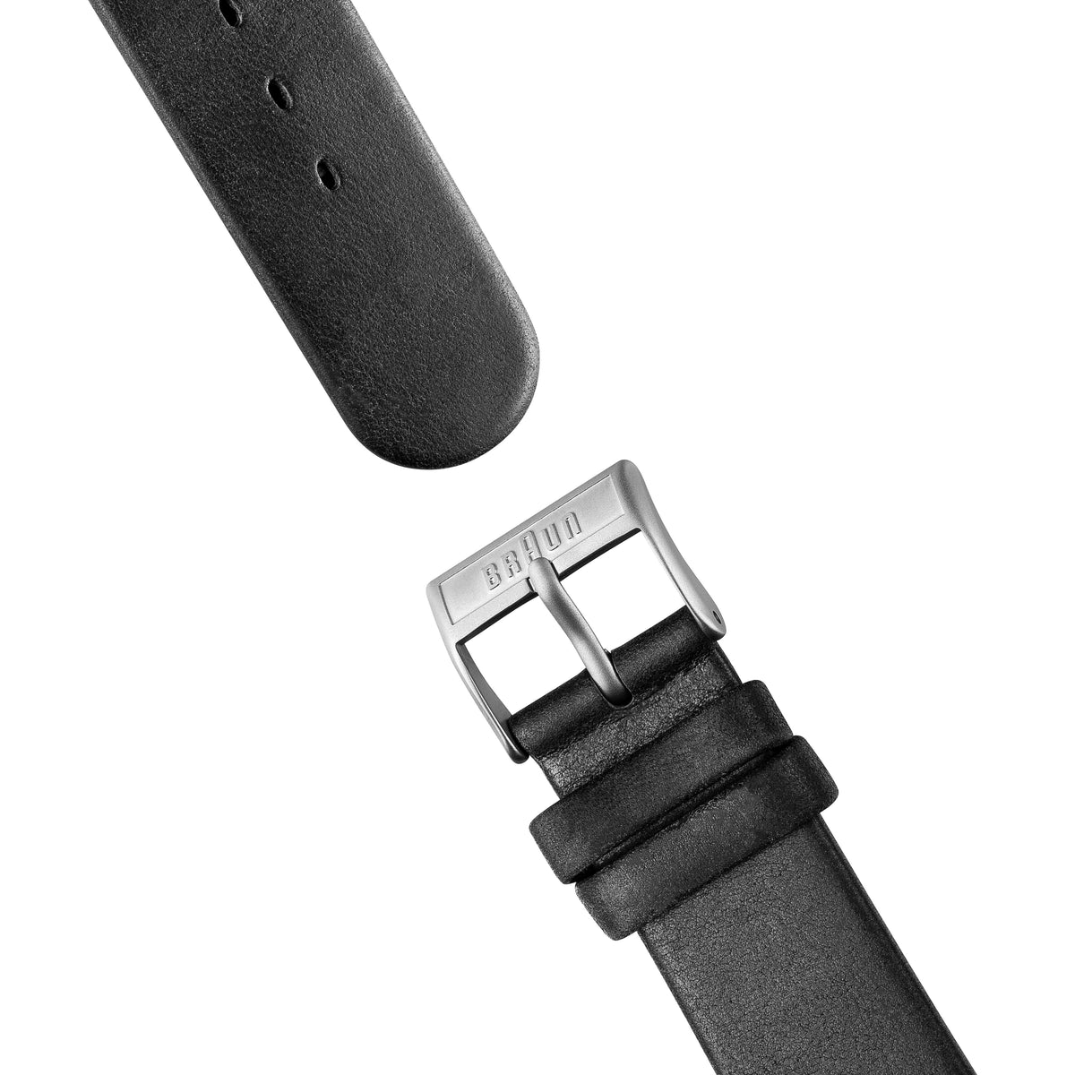 Braun Quartz Classic Watch with Black Dial and Black Leather Strap - AW50